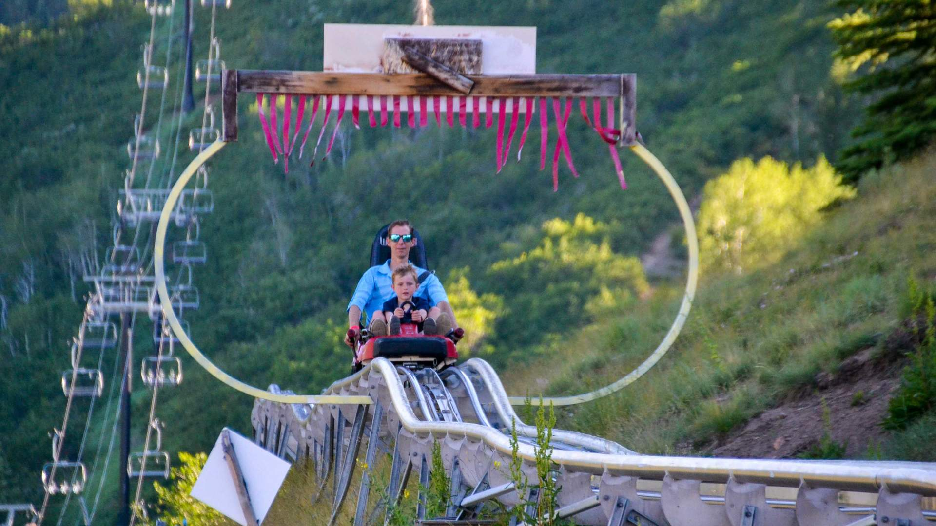 Riders on the Park City Alpine Slide